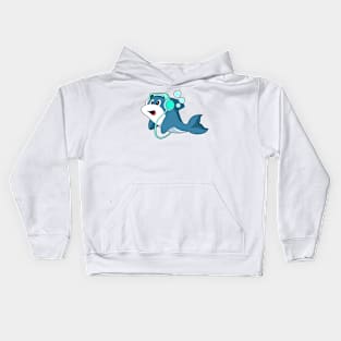 Dolphin Headphone Music Kids Hoodie